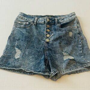 Indigo Rein Denim Button-Fly Women Shorts
